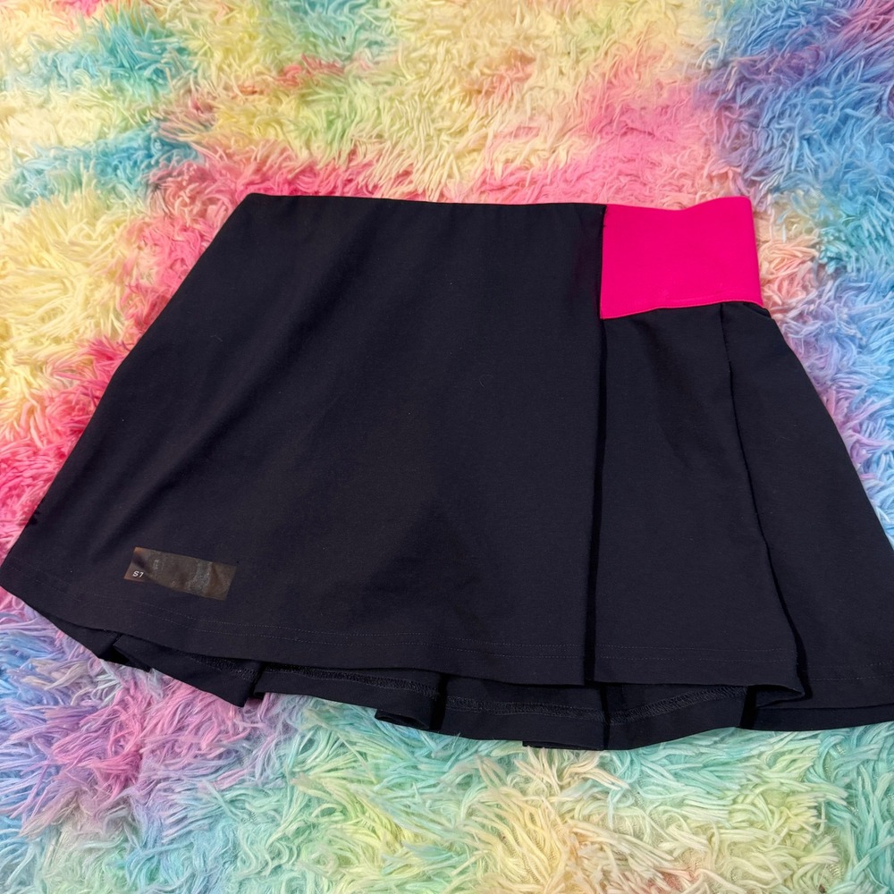 Adidas Stella McCartney Barricade Skort Women S Black Pink Pleated